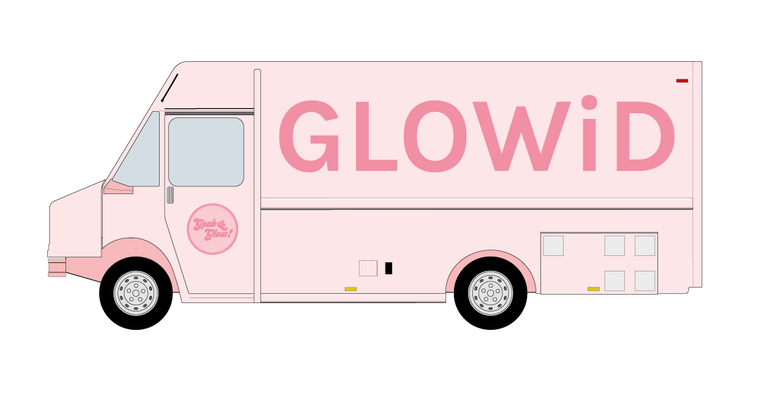Glowid delivery truck