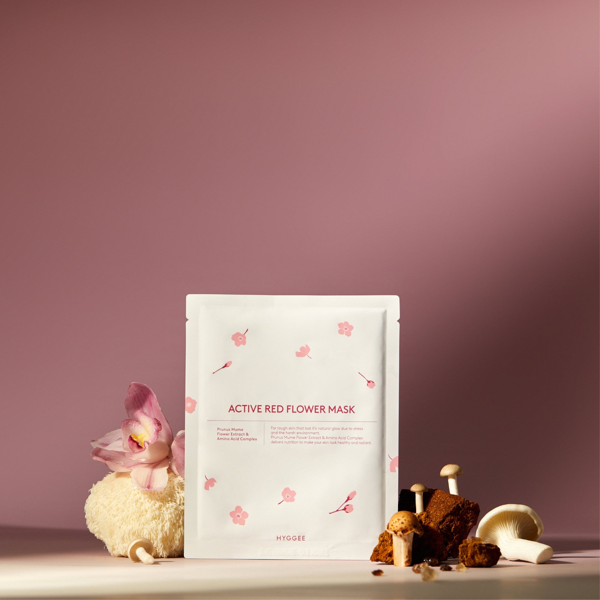 Active Red Flower Mask